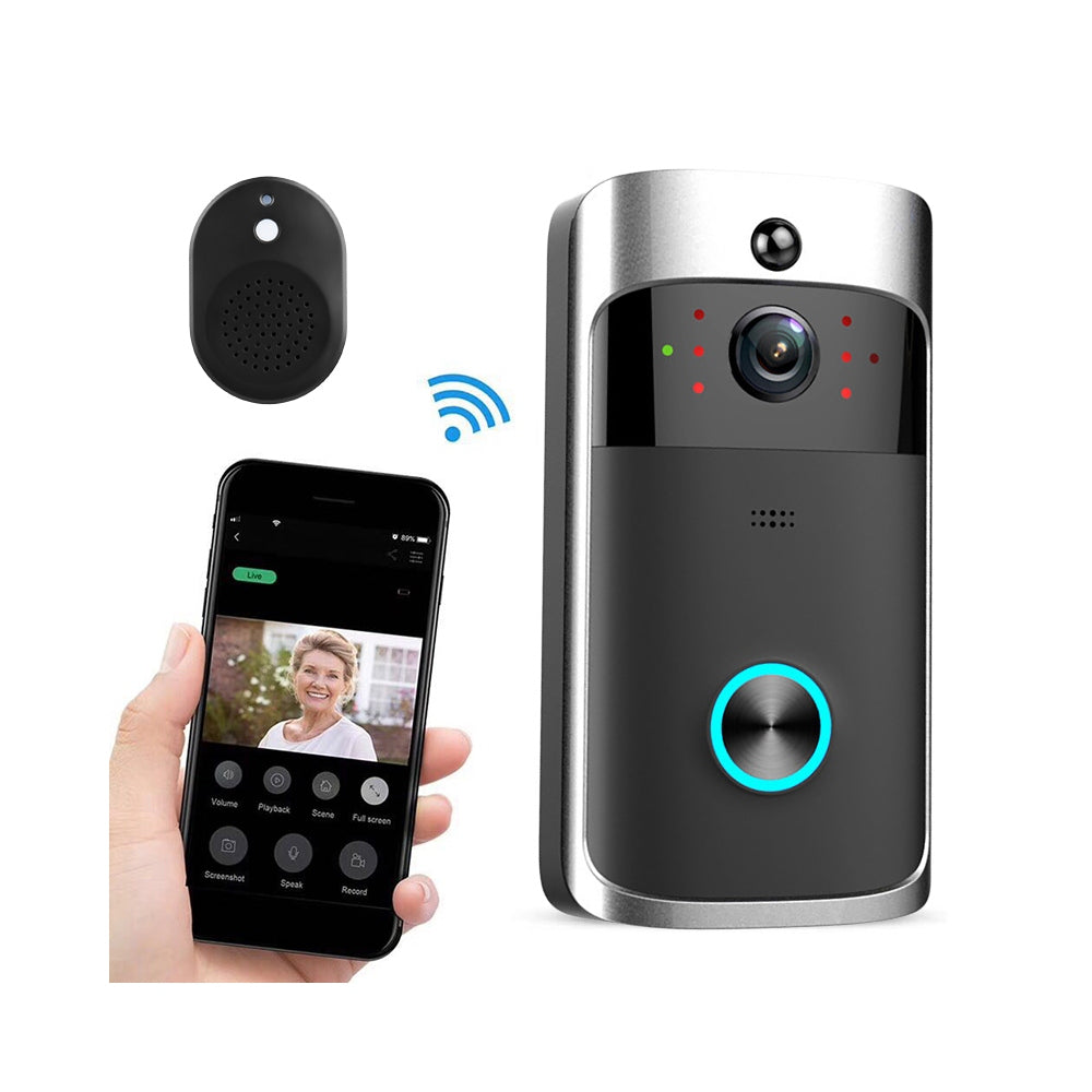 Wireless WiFi Video Doorbell with Smart Intercom and Security Camera