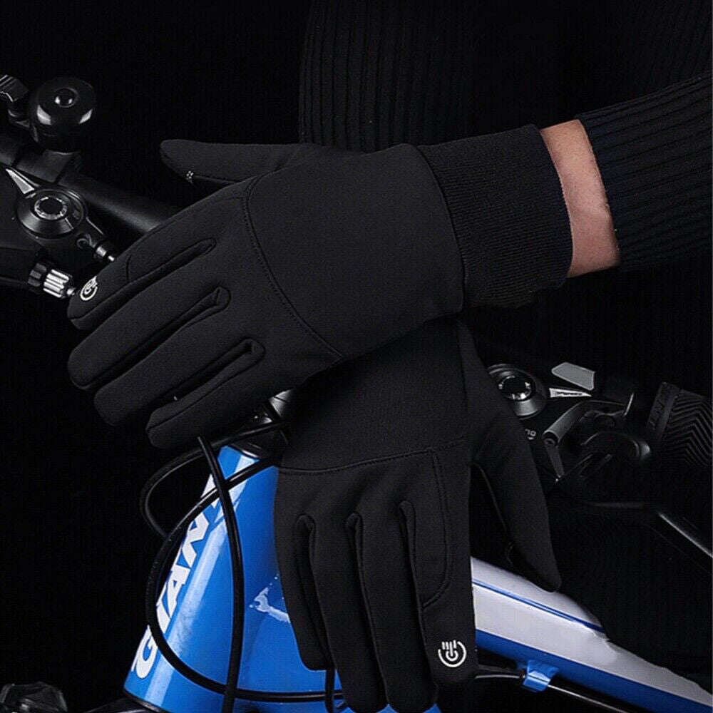 Winter Gloves Waterproof Touchscreen Thermal Ski Gloves for Skiing Running Driving-Black