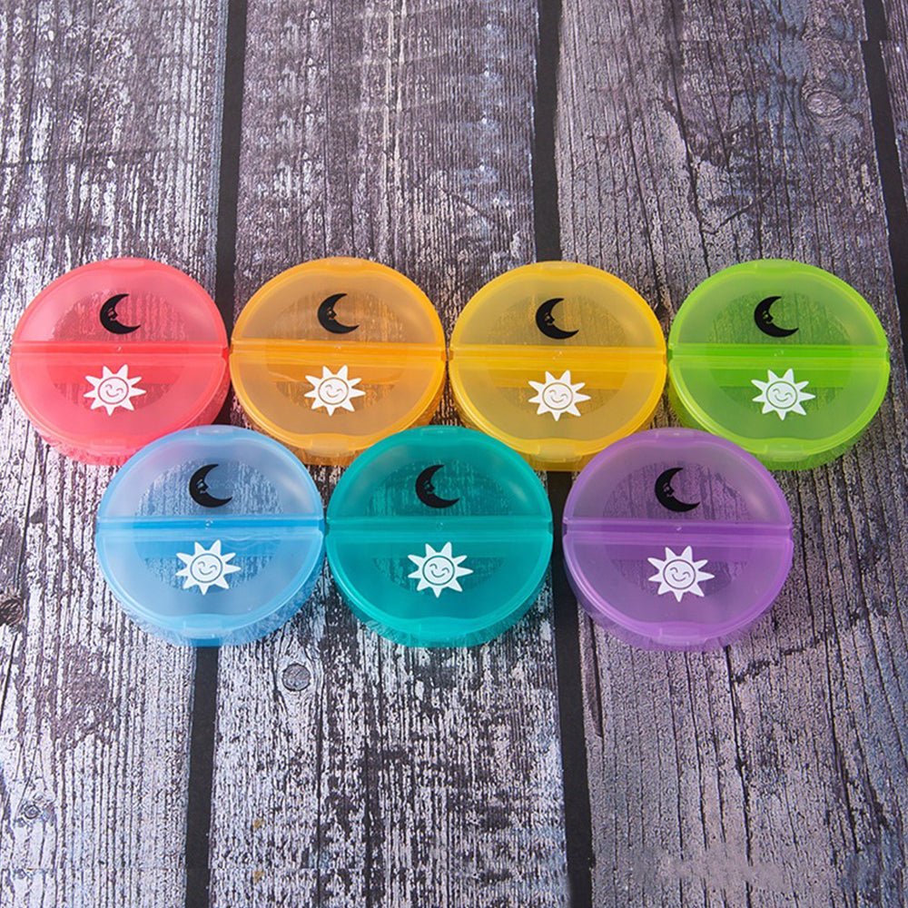 Weekly AM PM 7 Days Pill Box for Travel