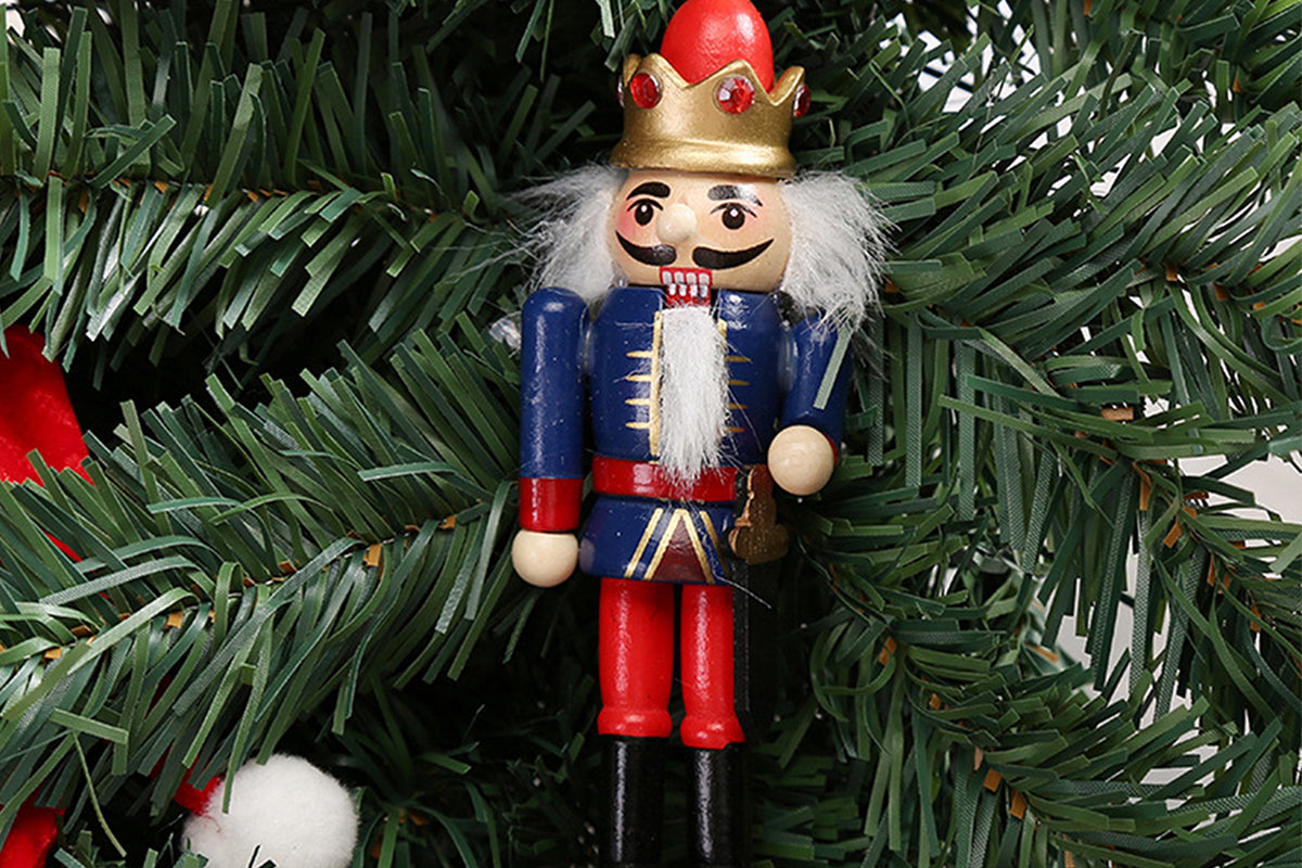 6Pcs Christmas Nutcracker Puppet Ornament Nutcracker Soldier Toy Pendant Decor