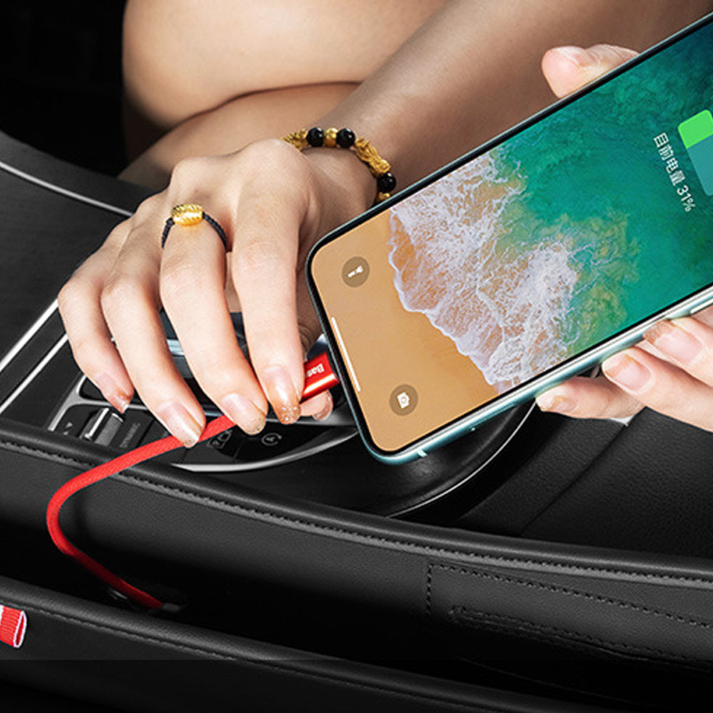 Car Front Seat Slit Gap Organizer Storage Box Pocket For Cards Keys Phone Holder