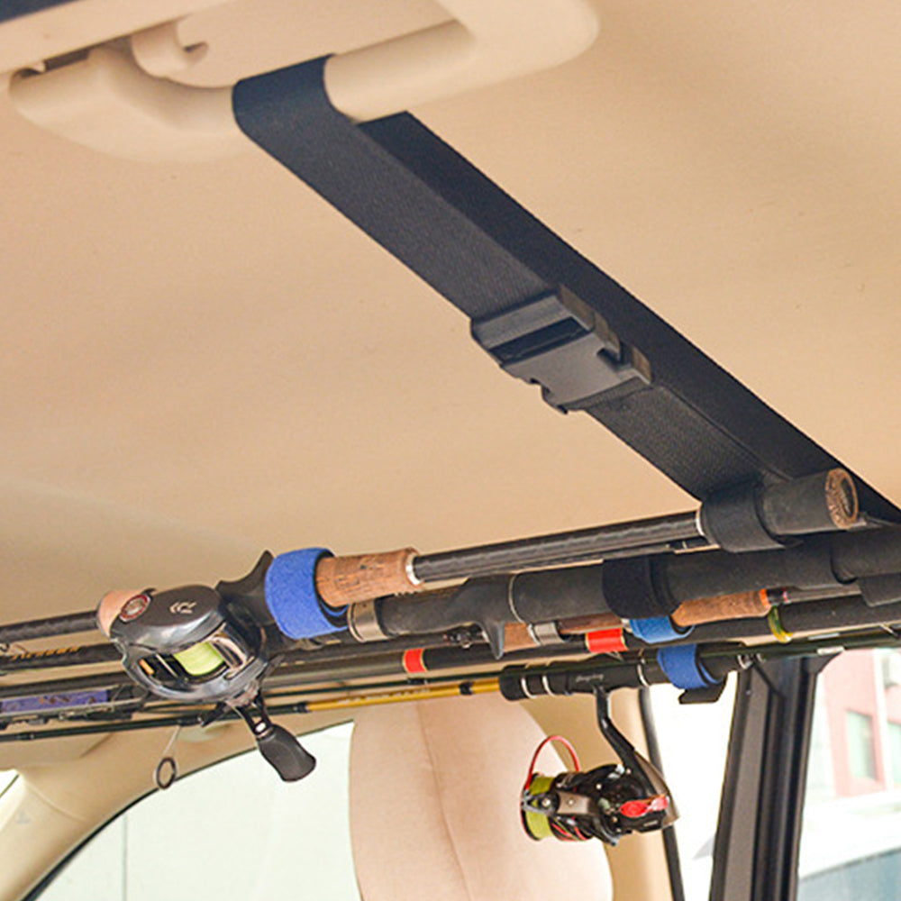 2pcs Set Car Fishing Rod Strap Fishing Rod Storage Rack Rod Carrier Holders
