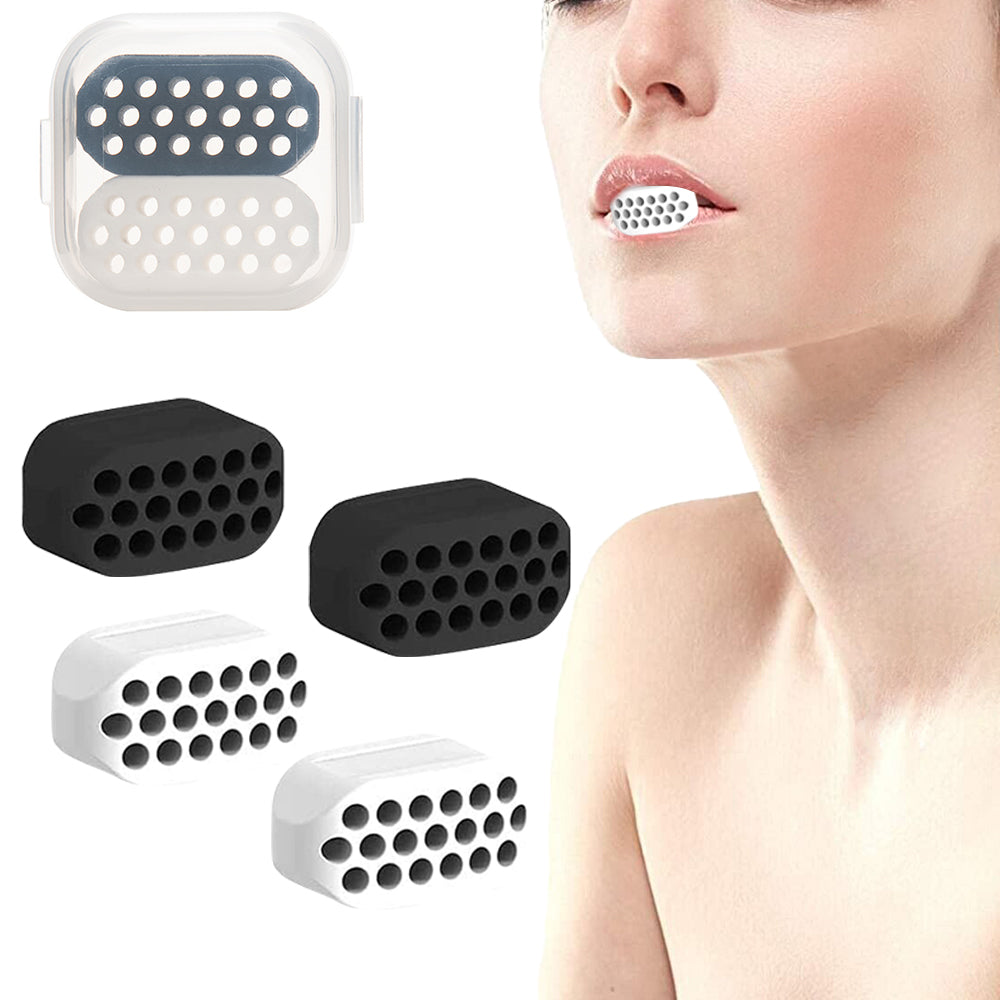 Set of 4pcs Neck Toner Jaw Training Fitness Ball Face Muscle Exerciser