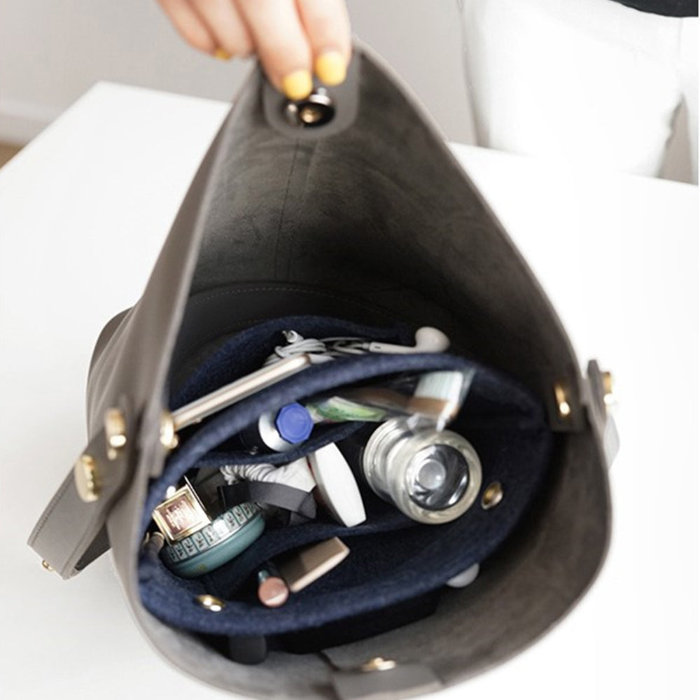 Women Felt Multi-Pocket Travel Purse Insert Bag