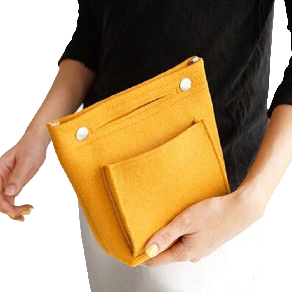 Women Felt Multi-Pocket Travel Purse Insert Bag