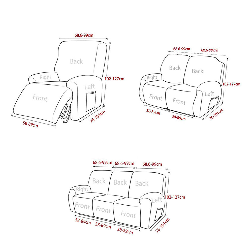 Waterproof  PU Leather Recliner Sofa Covers Soft Sofa Couch Slipcover Protector