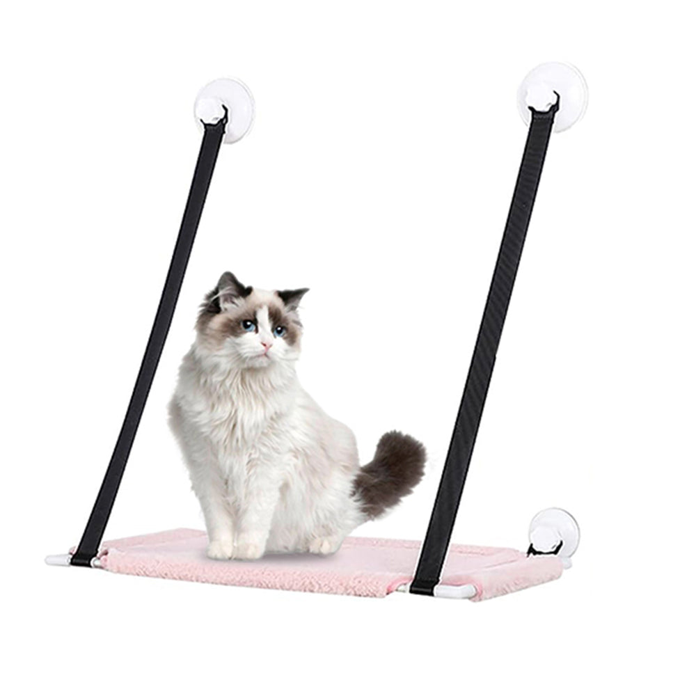 Single Dual Layer Cat Hammock with Thick Mat Cat Sucker Warm Hanging Nest