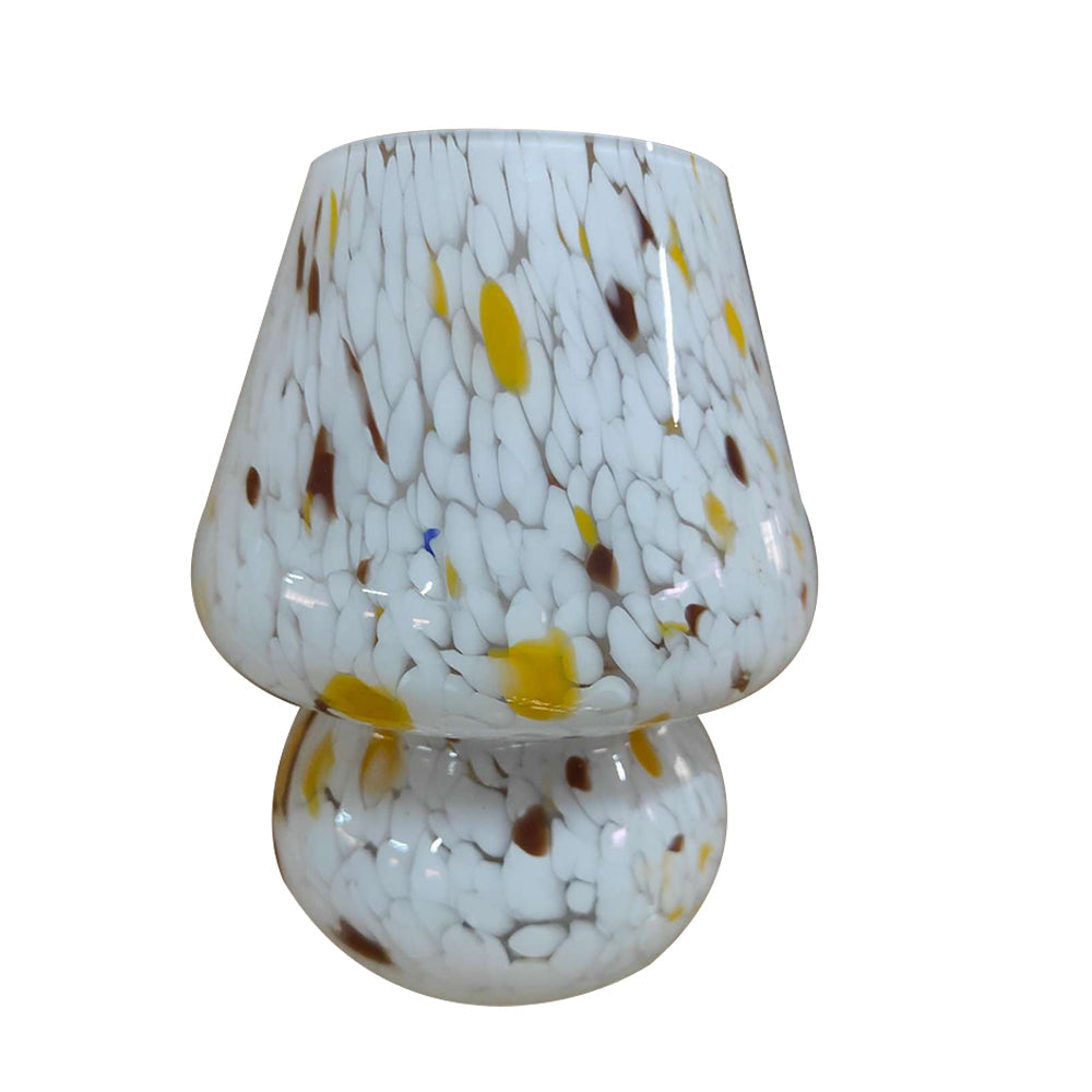 Glass Mushroom Bedside Table Lamp Nightstand Desk Lamp for Home Living Bedroom Gift