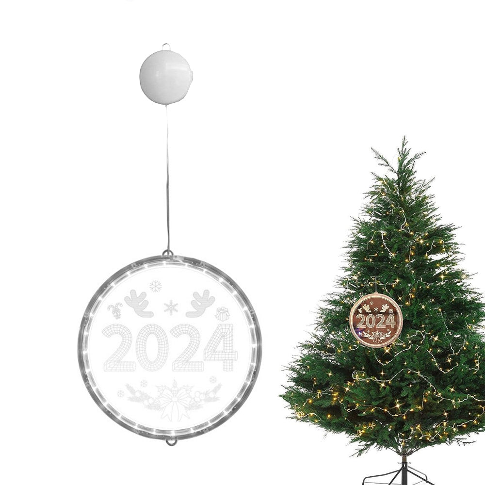 2Pcs Battery Operated LED Merry Christmas Window Fairy Lights