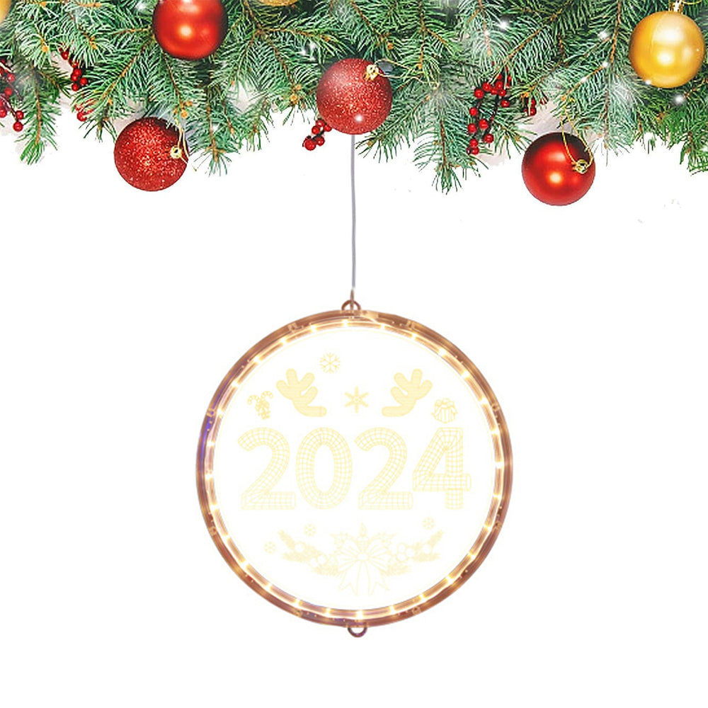 2Pcs Battery Operated LED Merry Christmas Window Fairy Lights