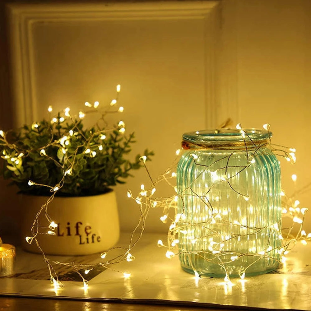 Christmas 8 Modes LED Firecracker Starry String Lights for Bedroom Festival Decorations