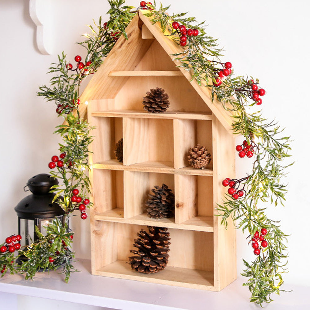 Artificial Courtyard Garland with Lights Door Wreath Fireplace Indoor Decor