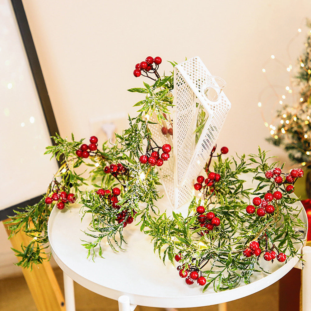 Artificial Courtyard Garland with Lights Door Wreath Fireplace Indoor Decor