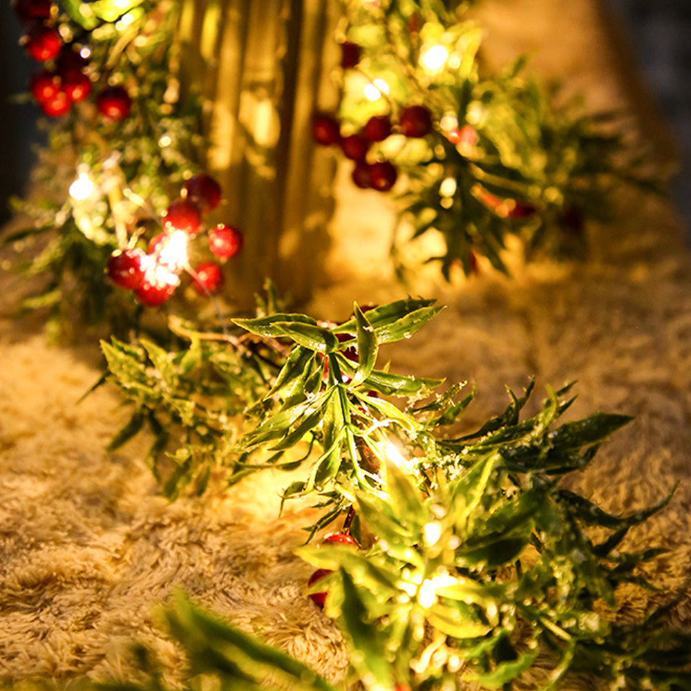 Artificial Courtyard Garland with Lights Door Wreath Fireplace Indoor Decor