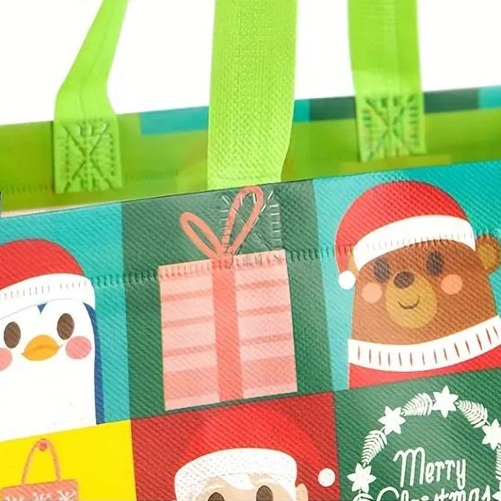 6pcs Christmas Tote Bags With Handle Christmas Treat Bags Xmas Decor-Style 2