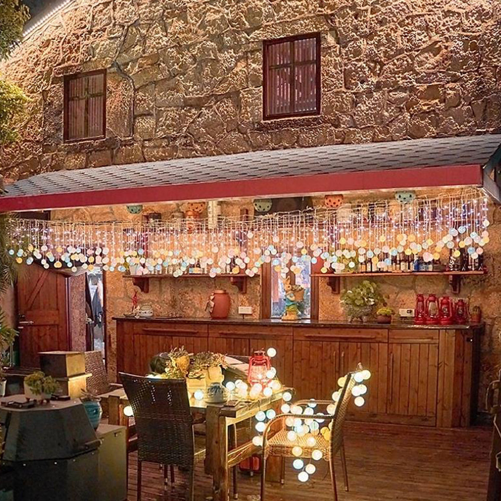 Christmas Cotton Balls Led String Fairy Lights Solar String Lights