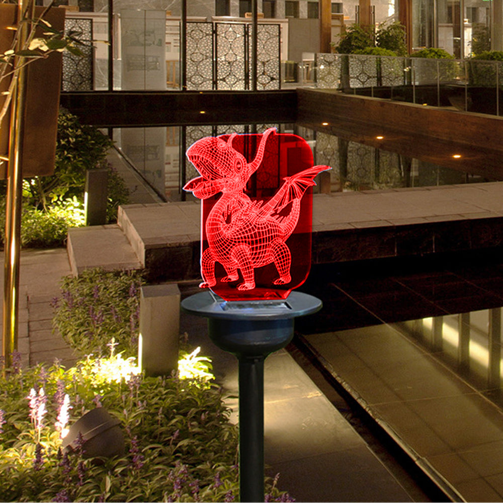 Solar Powered Transparent Acrylic LED Light-Charmander