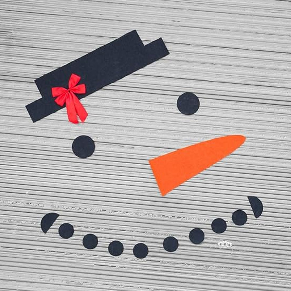 16 Pcs Christmas Snowman Face Stickers Christmas DIY Sticker Set for Wall Door Garage Window Decoration
