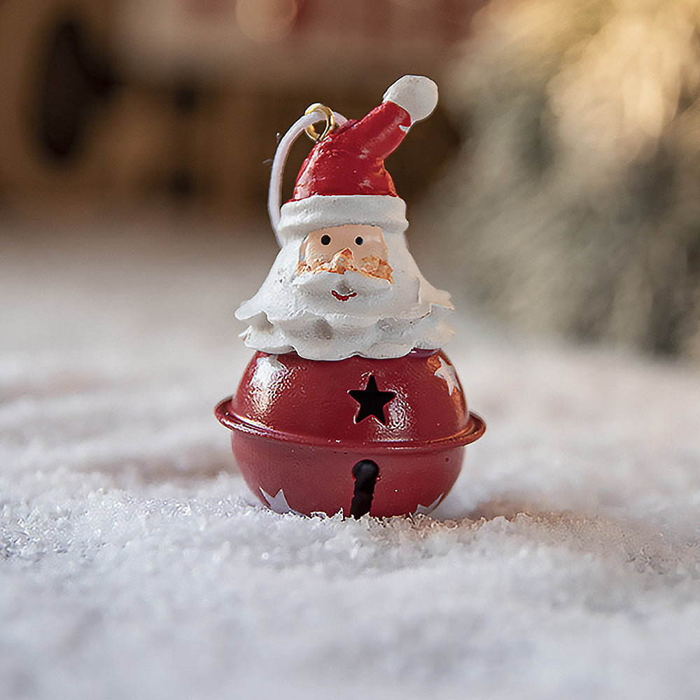 5Pcs Christmas Painted Resin Bell Pendant Creative Decorations Christmas Tree Pendant