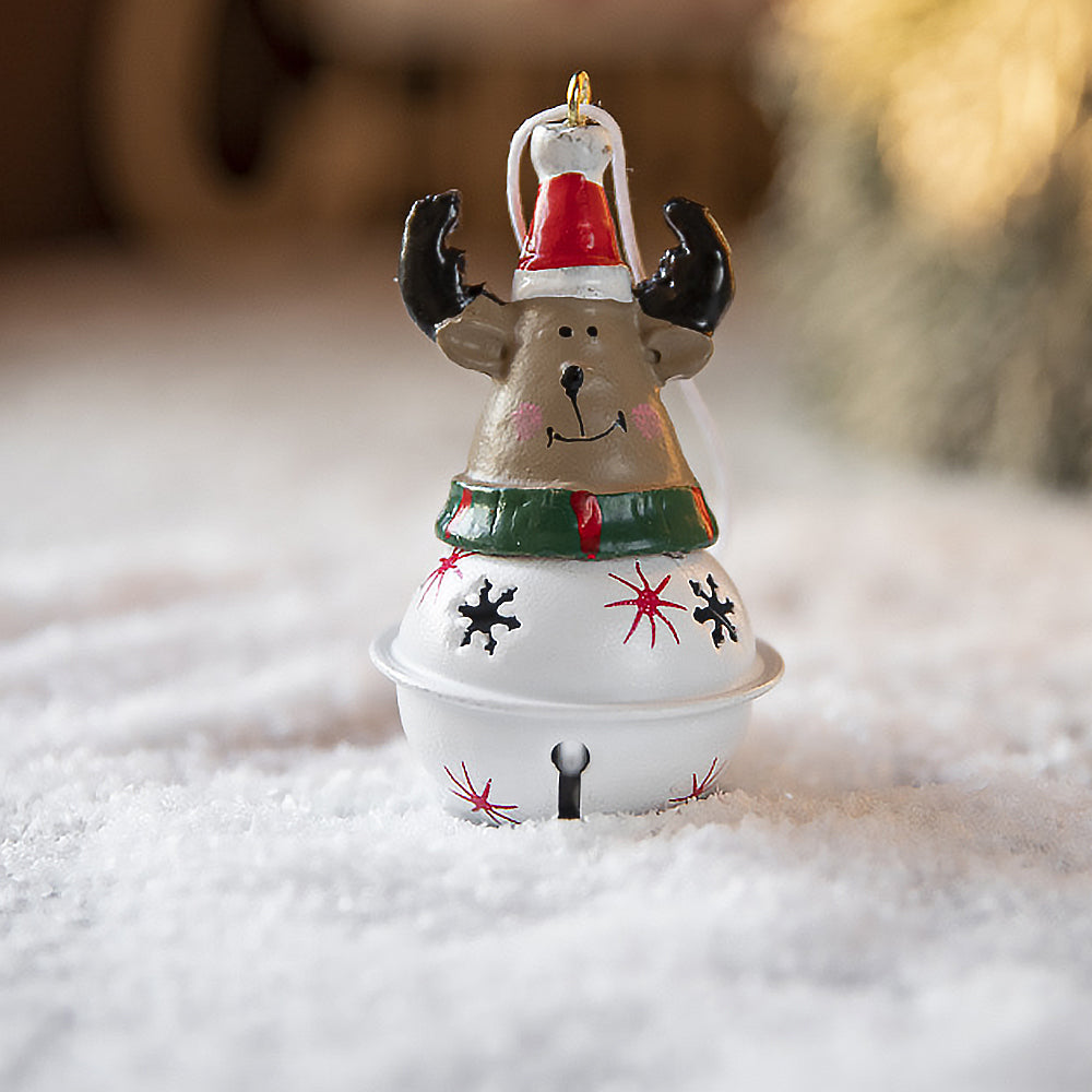 5Pcs Christmas Painted Resin Bell Pendant Creative Decorations Christmas Tree Pendant