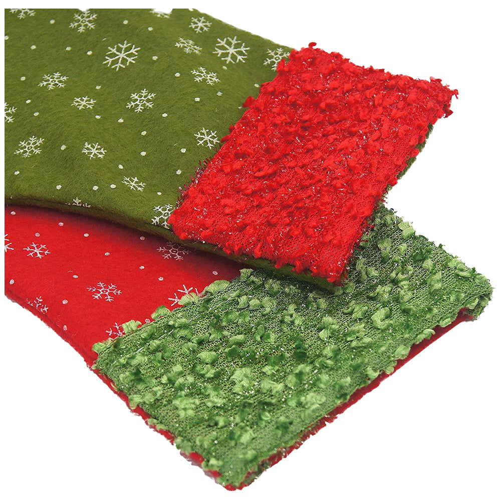 12Pcs Snowflake Christmas Stockings for Home Christmas Tree Party Decor