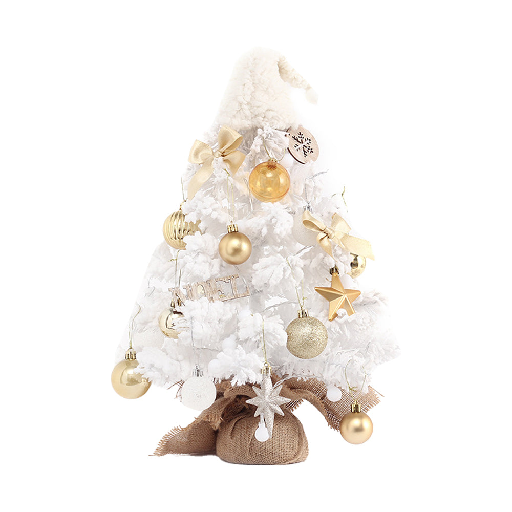 Tabletop Snow Christmas Tree with LED Lights