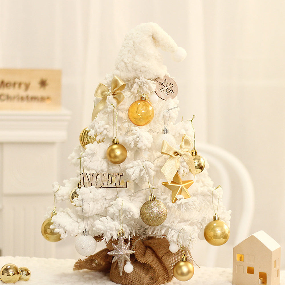 Tabletop Snow Christmas Tree with LED Lights