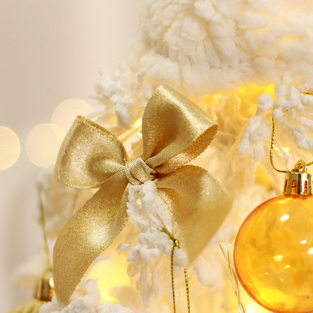 Tabletop Snow Christmas Tree with LED Lights