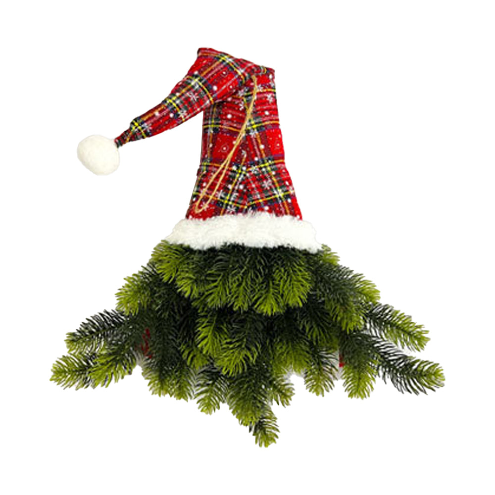 Artificial Christmas Wreath Faceless Old Man Elf Door Hanging Pendant