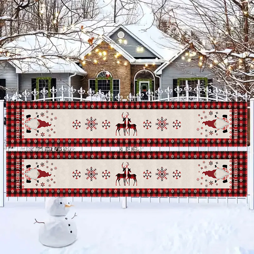 35x300cm Christmas Holiday Garage Door Banner Indoor Outdoor Wall Hanging Decor