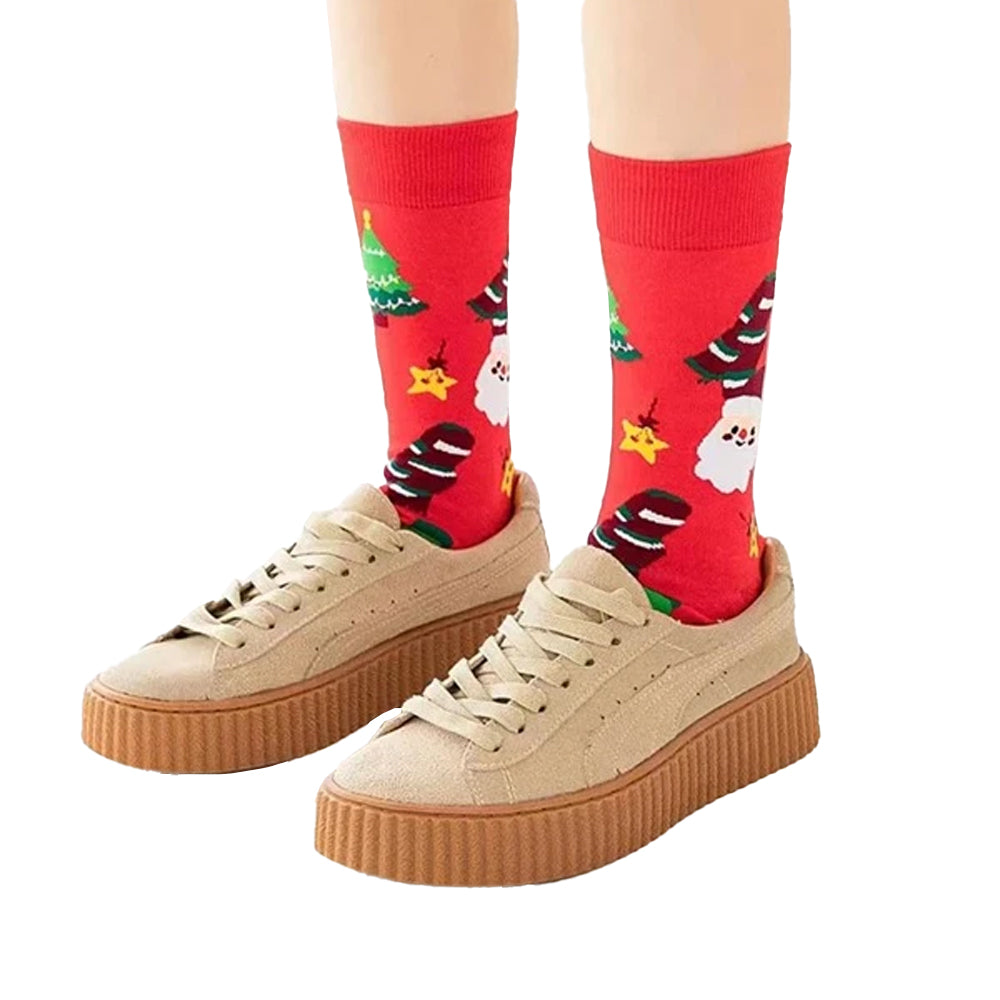 4 Pairs Christmas Socks Funny Cotton Socks with Christmas Box
