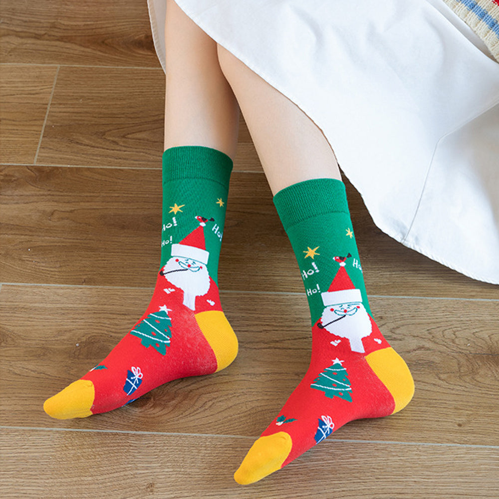 4 Pairs Christmas Socks Funny Cotton Socks with Christmas Box