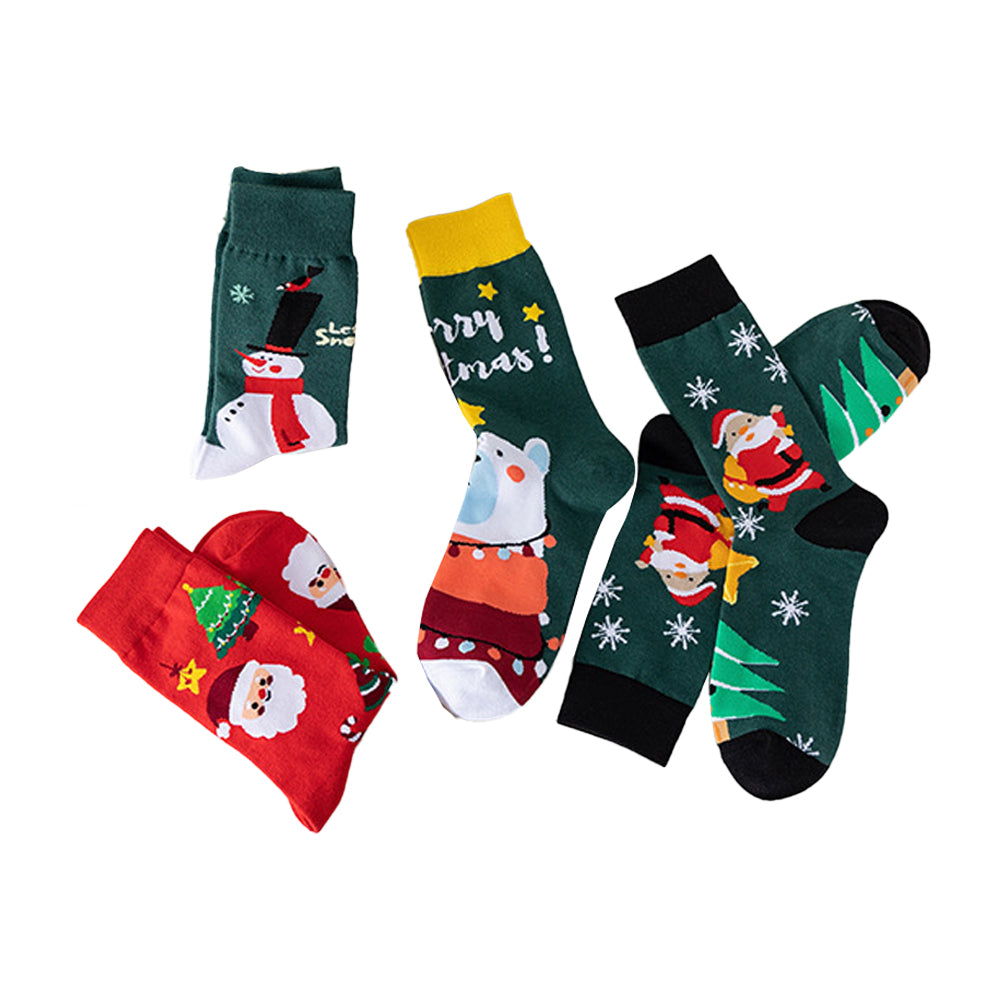 4 Pairs Christmas Socks Funny Cotton Socks with Christmas Box