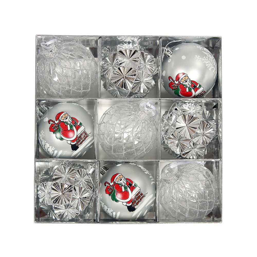 9Pcs Christmas Tree Christmas Balls Decorations Baubles Party Ornaments Gift Pack