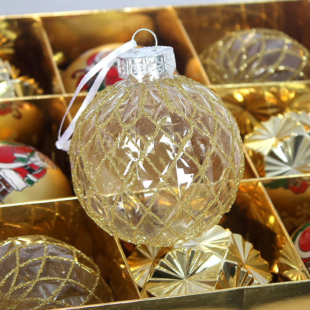 9Pcs Christmas Tree Christmas Balls Decorations Baubles Party Ornaments Gift Pack