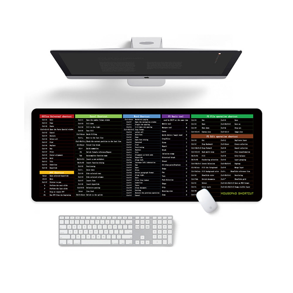 Excel Shortcuts Cheat Sheet Office Mouse Pad Keyboard Mats