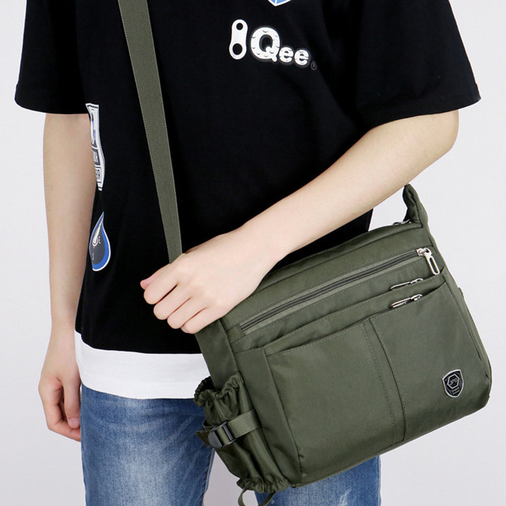 Water-Resistant Messenger Bag for Men Lightweight Travel Crossbody Sling Bag