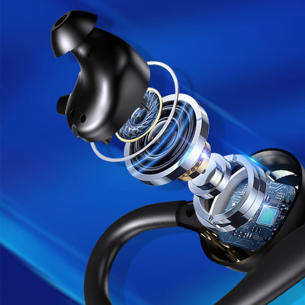 Wireless Earbuds with LED Display and Ear Hooks