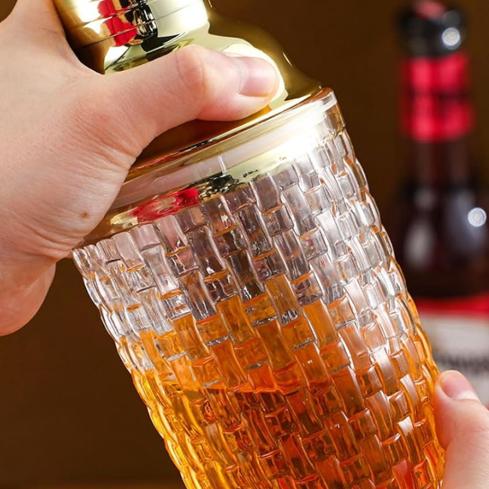 Glass Cocktail Shaker Leakproof Drinks Shaker Ice Shaker Home or Bar Use