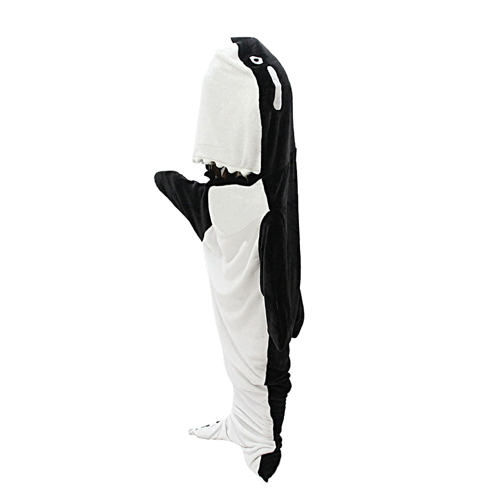 Wearable Whale Blanket Hoodie Onesie Sleeping Bag for Adult
