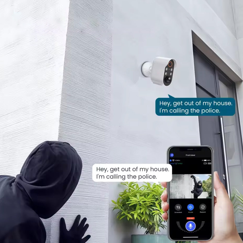 Wireless Outdoor Security Camera Monitor with Color Night Vision