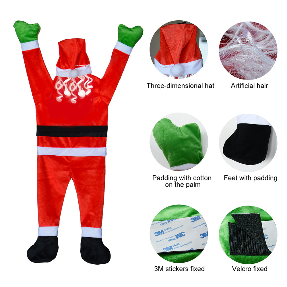 Outdoor Hanging Climbing Santa Claus Window Outdoor Xmas Props