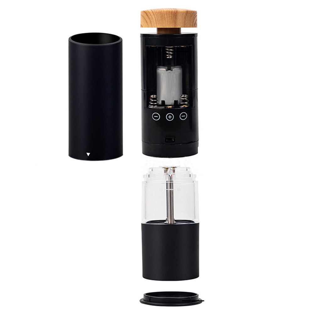 2PCS Electric Pepper Grinder LED Light Adjustable Coarseness