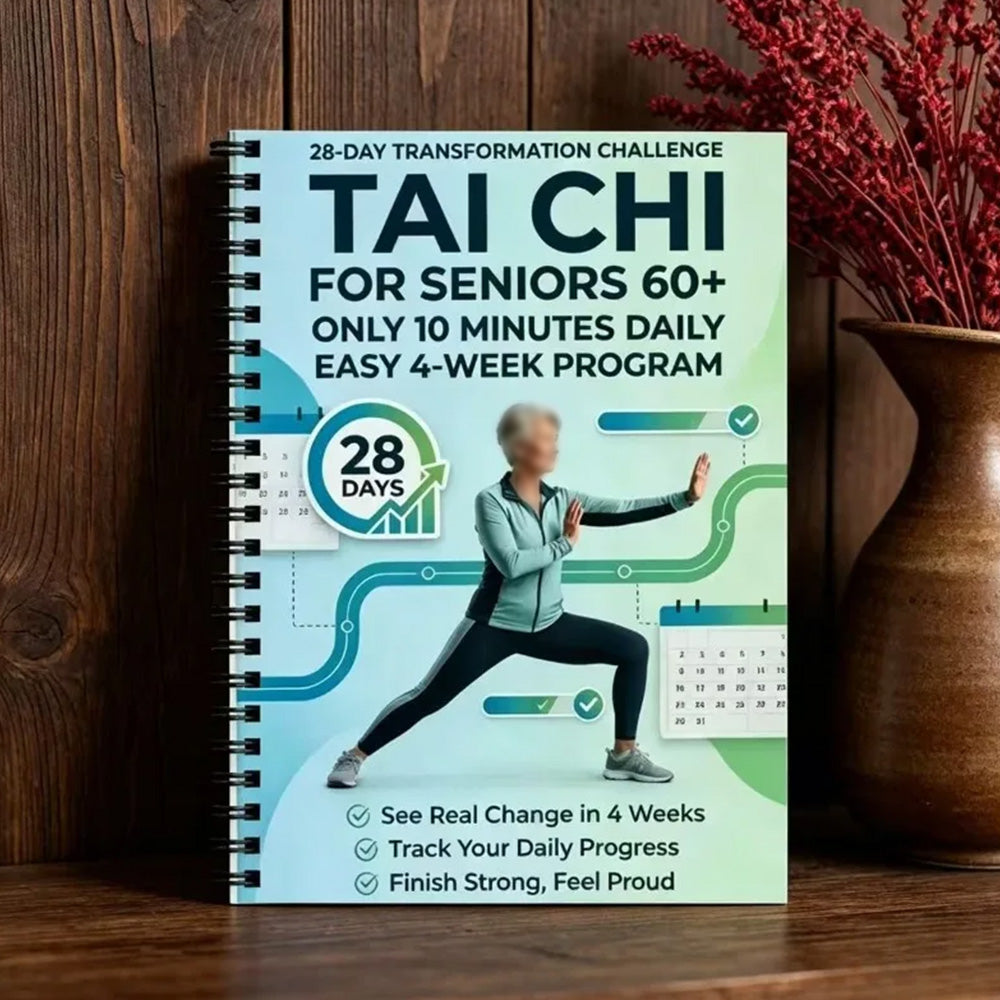 28-Day Tai Chi Spiral Planner Practice Log for Seniors and Beginners