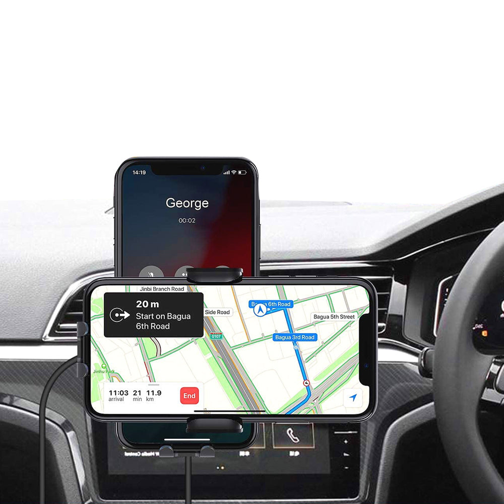 USB Plug Wireless Charger Car Phone Holder for iPhone Samsung