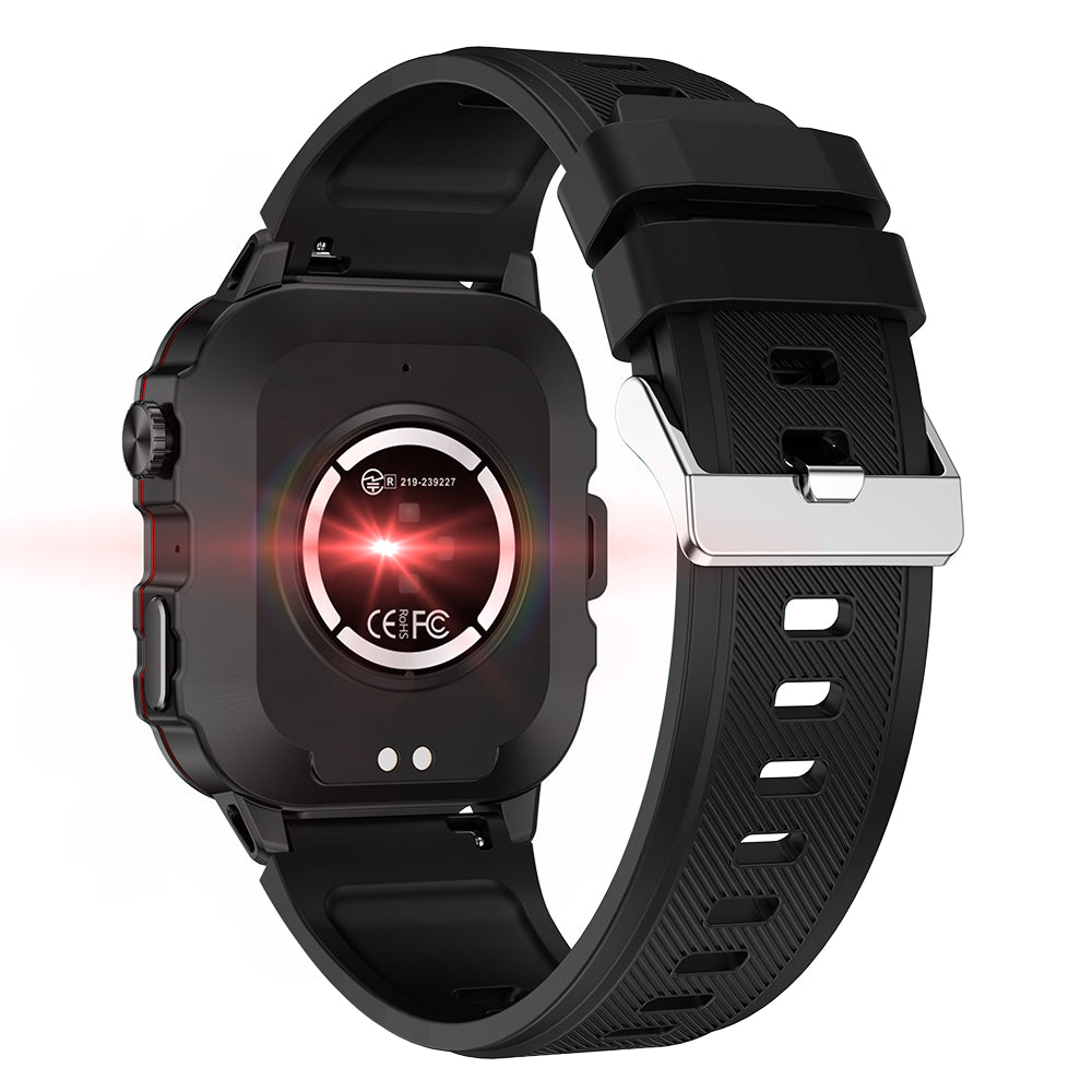 1.96-Inch Smart Watch with Heart Rate Monitor Voice Assistant and 100+ Sports Modes