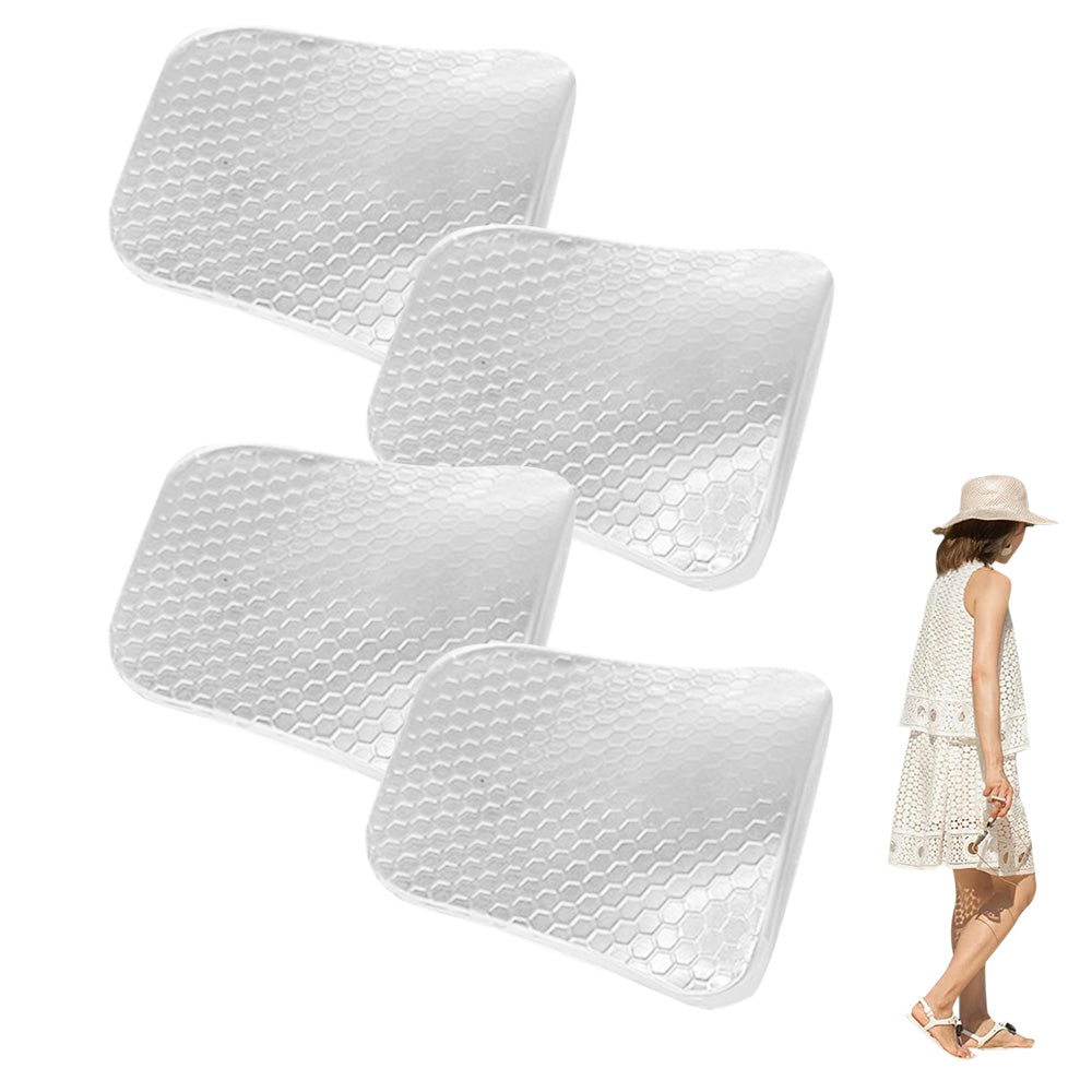 2 Pairs Non-Slip Transparent Arch Support Inserts for Comfortable Arch Support
