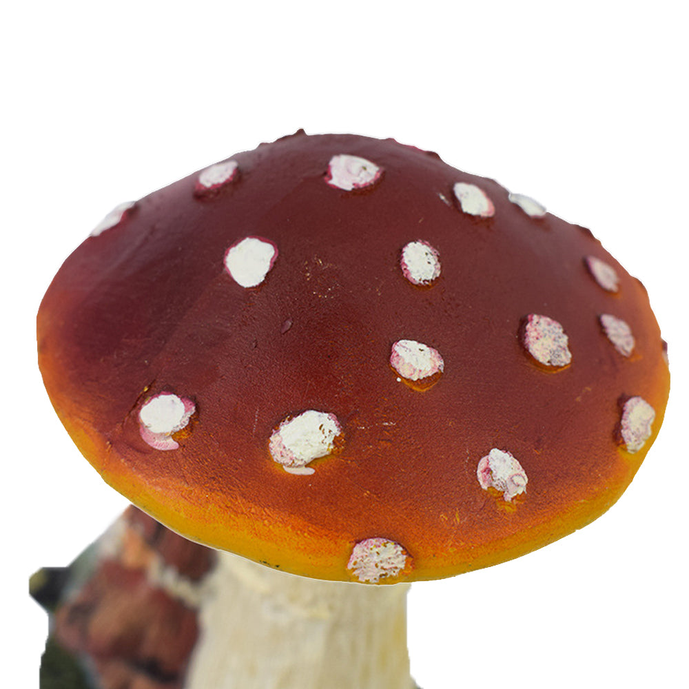 2Pcs Solar Mushroom Light Waterproof Resin Lamp for Garden Decor