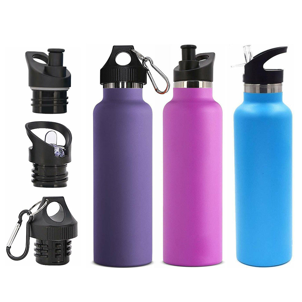 3 PCS Straw Lids for Hydro Flask Standard Mouth with 2 Straws and Cleaning Brush