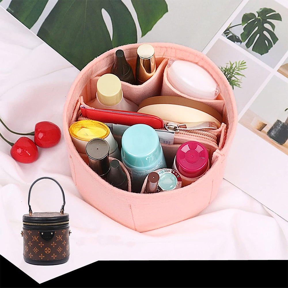 Felt Fabric Cylinder Partition Makeup Bag Felt Organizer Insert